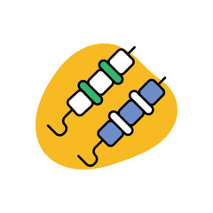 Kabab Icon vector stock illustration