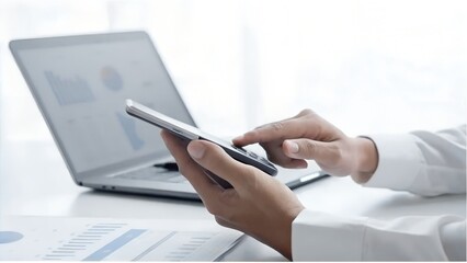 Fototapeta premium Streamlining Business Processes Mobile Productivity and Efficiency in the Modern Workplace