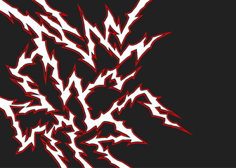 Abstract background with seamless geometric tribal gothic pattern and with some copy space area