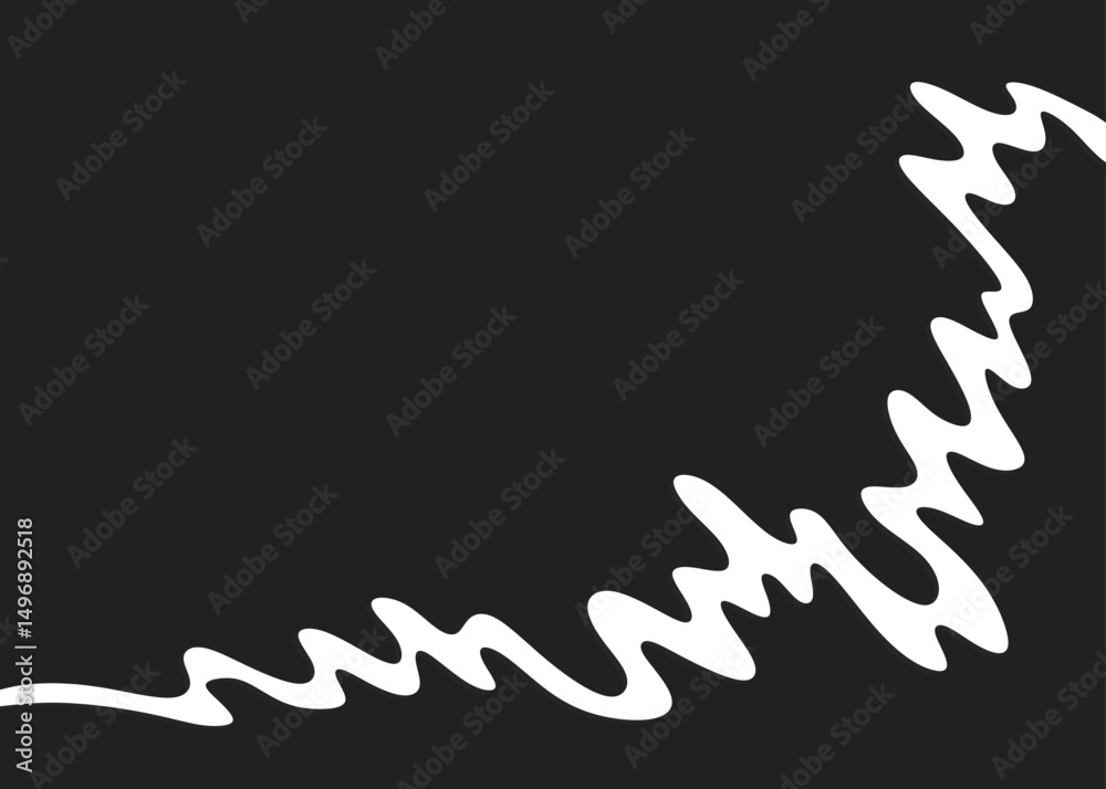 Poster abstract background with wavy sketch line pattern and with some copy space area