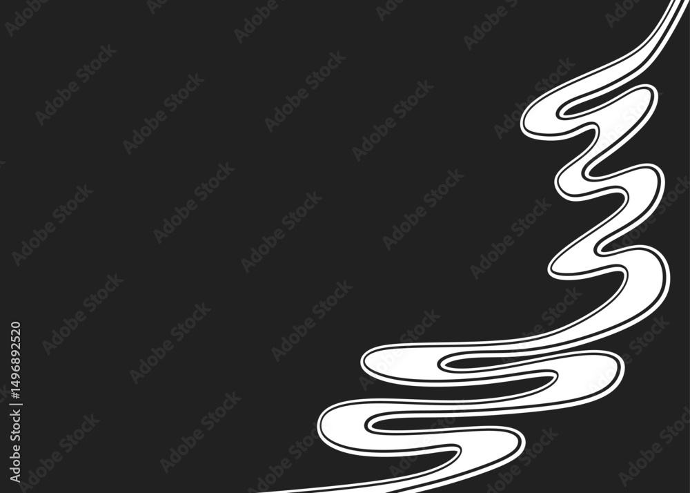 Poster abstract background with wavy sketch line pattern and with some copy space area