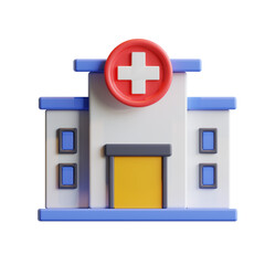 Obraz premium Hospital 3D icon.