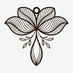 Flower Earrings Laser Cut Design illustration Jewelry Design
