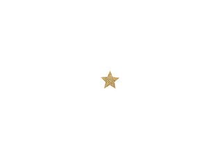 Starlight Starbright Christmas Card - Gold Foil Star on Matte Black Background