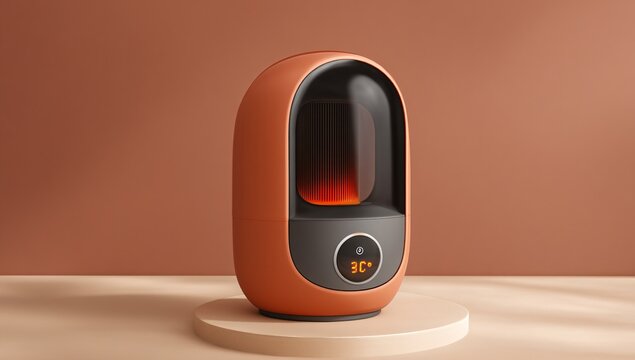 3D design of a compact electric hand warmer, offering portability and quick heat generation.
