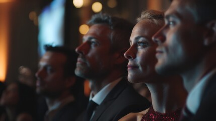 Audience Watching Performance at Gala Event, Representing Entertainment and Corporate Recognition, With Focus on Diversity and Inclusion : Generative AI