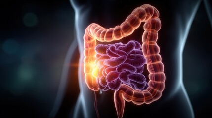 Detailed illustration of a human stomach depicting digestive pain points with emphasis on key areas of discomfort