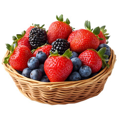 Obraz premium Harvesting fresh berries and strawberries kitchen food photography bright healthy close-up