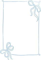 Obraz premium Hand drawn blue wavy whimsical frame