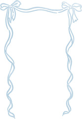 Hand drawn blue wavy whimsical frame