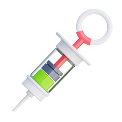 Syringe 3D icon.