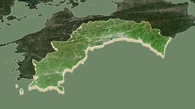 Kochi region, Japan, extruded. 