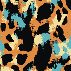 Modern Abstract Animal Print in Earth Tones – Seamless Pattern