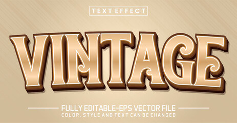 Vintage font Text effect editable