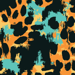 Modern Abstract Animal Print in Earth Tones – Seamless Pattern