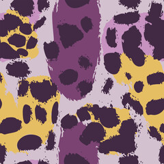 Modern Abstract Animal Print in Earth Tones – Seamless Pattern