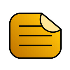 notes icon vector simple design illustration