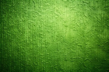 Obraz premium Green textured background featuring vertical lines and a rough surface, resembling handmade paper with an organic and vibrant feel