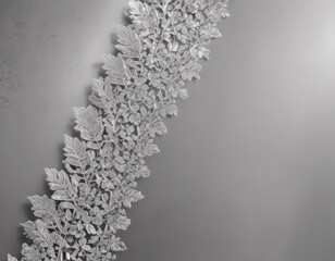 Silver leaf lace border, shimmering metallic background, sparkly, background