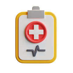 Medical record 3D icon.