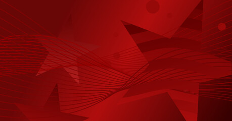 red patriotic background with stars, United States Independence Day – vector illustration