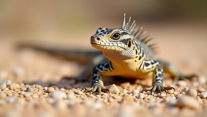 Naklejka premium lizard on the stone