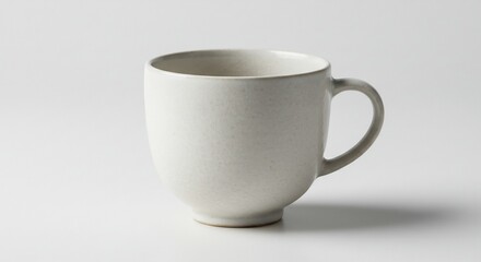 Fototapeta premium 柔らかな光が輝く、シンプルで美しい白いマグカップ. AI Generated