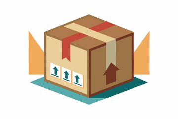 taped box with upward arrow icon