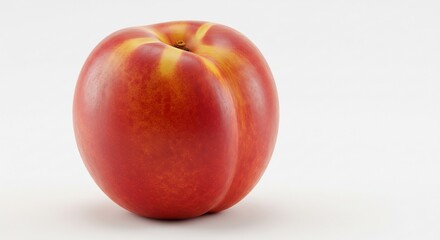 白背景に輝く 完熟ネクタリン 瑞々しい果肉 鮮やか色彩. AI Generated