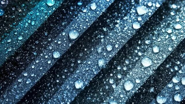 Abstract Rainbow Water Droplets on Diagonal Stripes Background