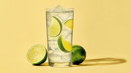 glass of water with lemon