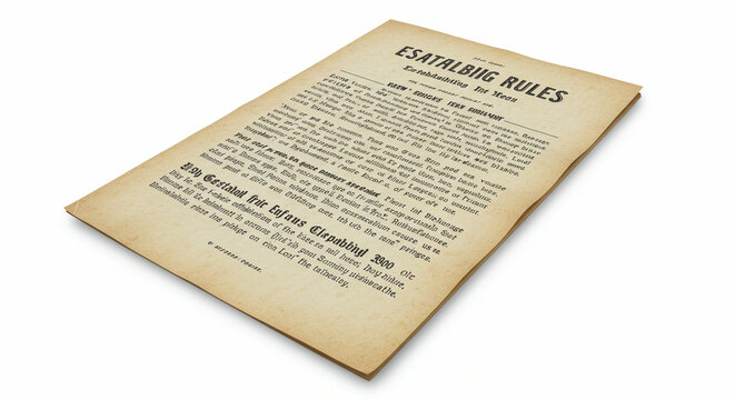 Aged sheet of paper with oldfashioned typed text