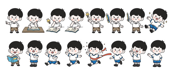 Cute Student Character