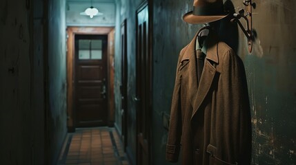 Mystery and noir-inspired background related to crime investigation