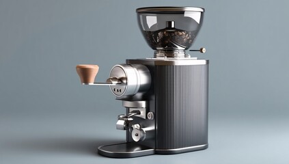 3D coffee grinder icon, electric motor designed for effortless grinding of coffee