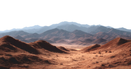 Naklejka premium [Transparent Background PNG]Desert Mountainscape Panorama View