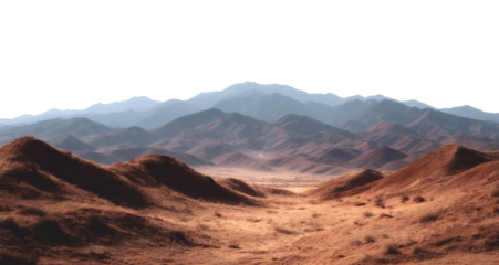[Transparent Background PNG]Desert Mountainscape Panorama View