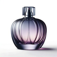 stunning perfume bottle with elegant purple shades and an even more refined cap