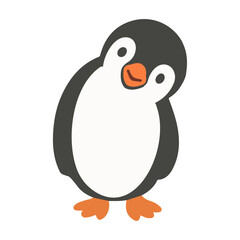 Cute Penguin Character Clipart Design
