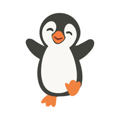 Cute Chubby Penguin Digital Clipart