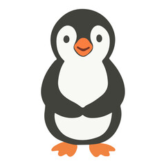 Playful Penguin Vector Illustration flat