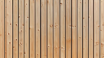 Fototapeta na wymiar Modern Wall Cladding, Vertical Wooden Slats, Beige Pine Timber Stripes Background Texture