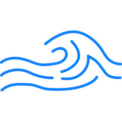 Naklejka premium Simple Wave Line