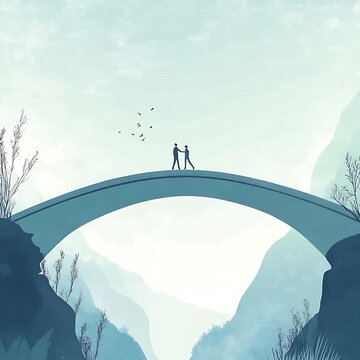 **Bridge Connecting Current State To Desired Strategic Goals Conceptual Illustration, Soft Hues. --S 50 --V 6.1 --Raw** - @Darya (Relaxed) -# Create, Explore, And Organize On [Midjourney.Com](<Https:/