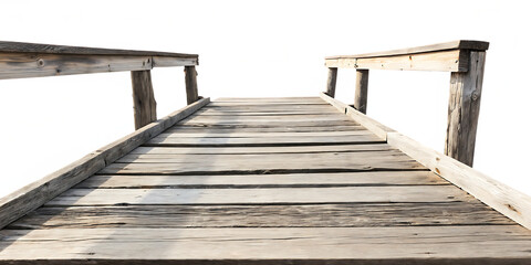 Rustic wooden dock path isolated on a white background png