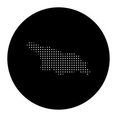 Dotted Country Silhouette. Georgia in halftone style