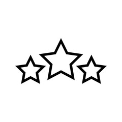 Three stars icon simple vector symbol