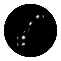 Dotted Country Silhouette. Norway in halftone style
