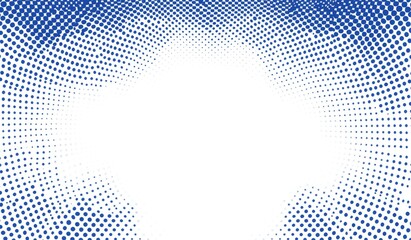 Abstract blue halftone radial pattern