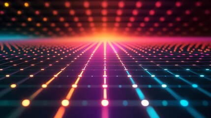 A vibrant journey into the digital realm where neon lights trace a path of discovery and futuristic wonder